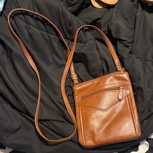 Brown Leather Crossbody Bag